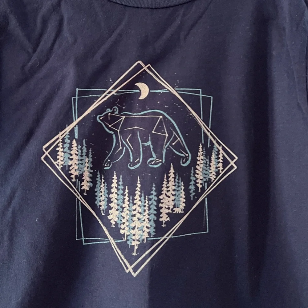 NWOT Bella Canvas Ursa Major Minor Bear Constellation Star Forest T shirt, Sz 5T